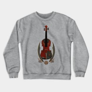 Wonderful elegant steampunk violin Crewneck Sweatshirt